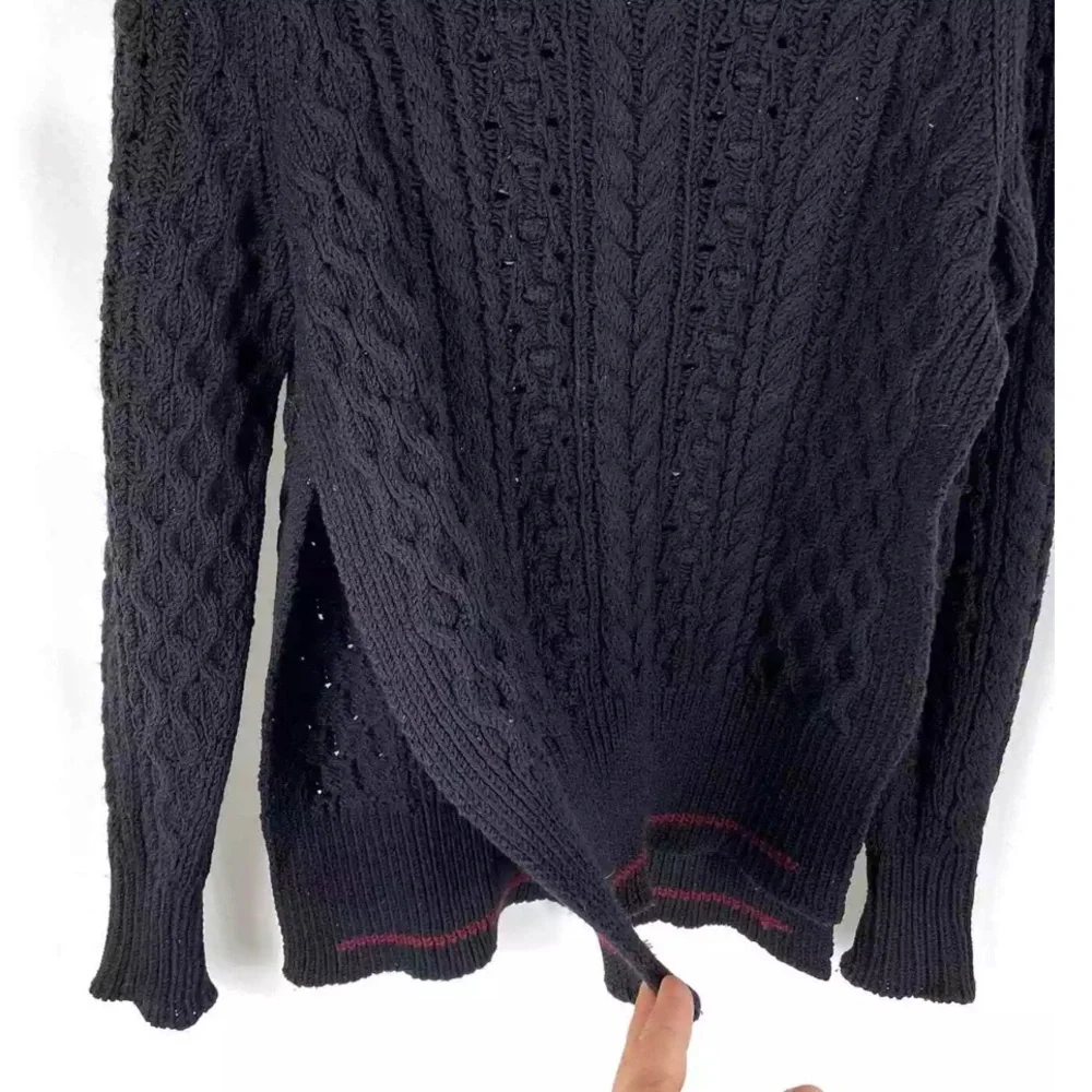 Isabel Marant Navy Blue Cable Knit Sweater - Picture 3 of 5